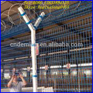 invisible airport wire mesh metal fence and fence post